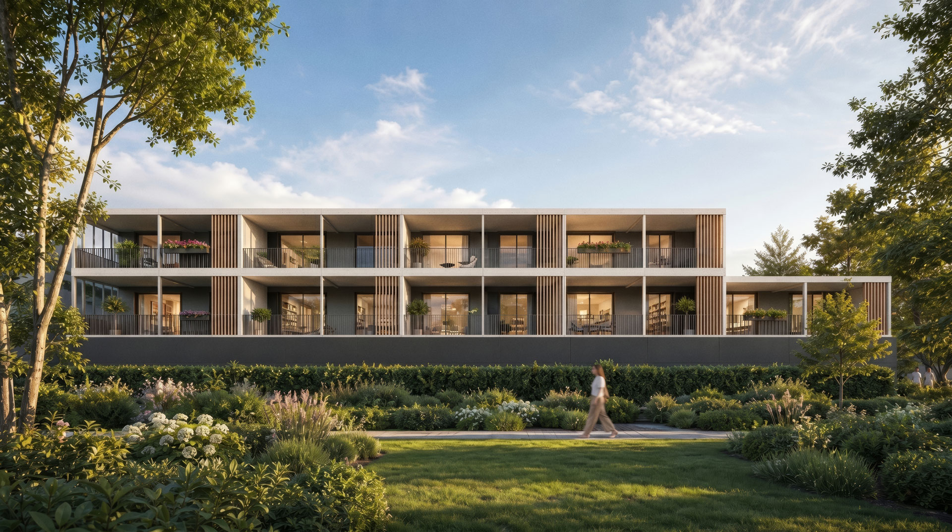 Homes opening onto greenery — Cherry of Dinkelsbühl architectural visualisation